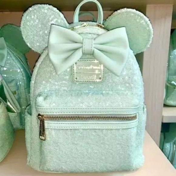 Disney Parks Mint Sequin Loungefly 